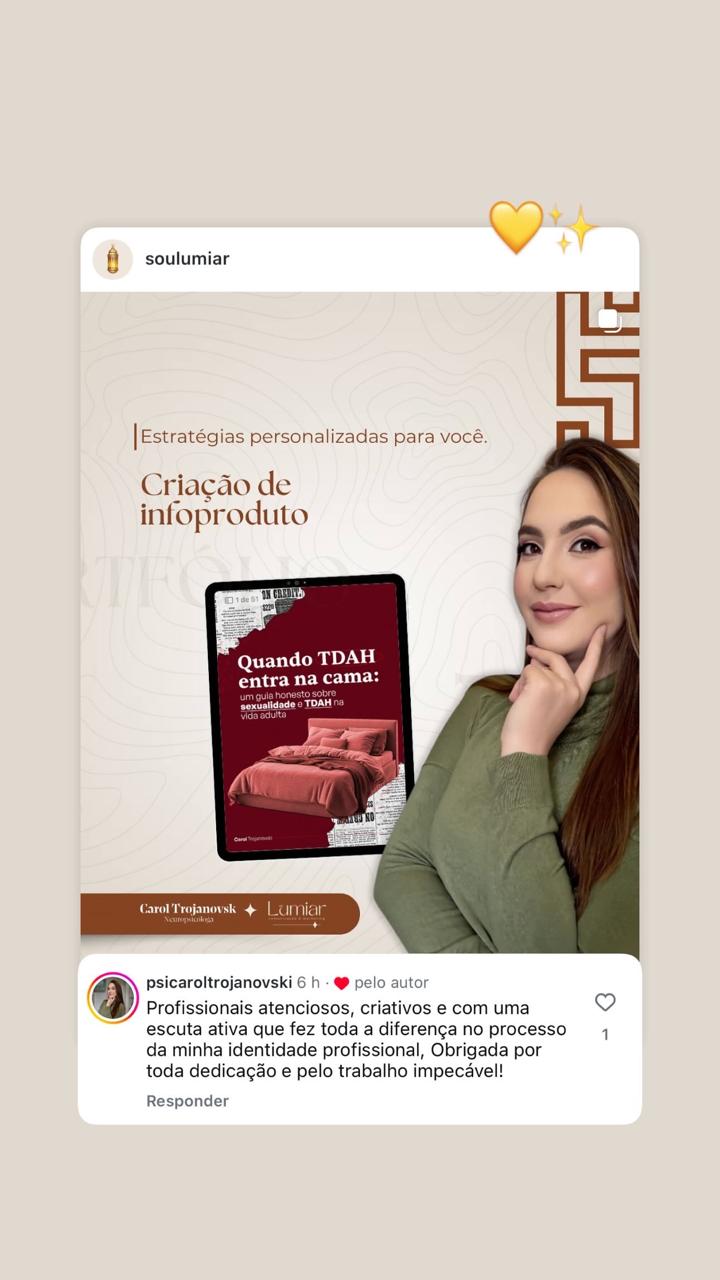 Print completo de conversa no WhatsApp com feedback de cliente da Lumiar